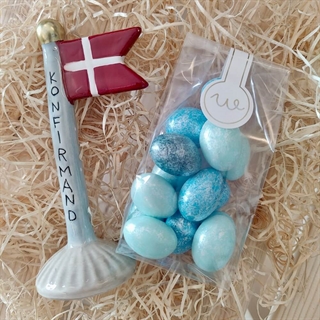 Liten present till konfirmanden - Ljusblå